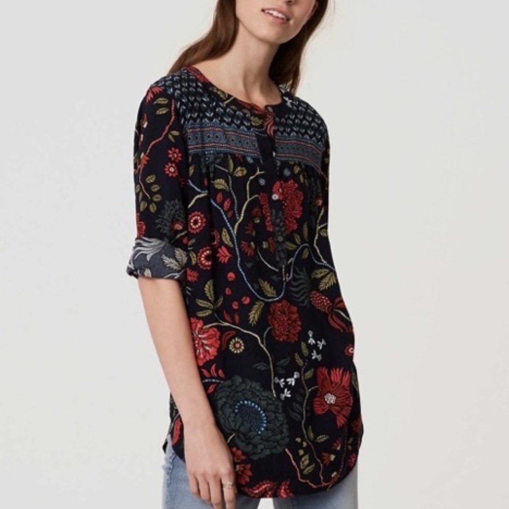 Loft "Primavera" Henley Tunic